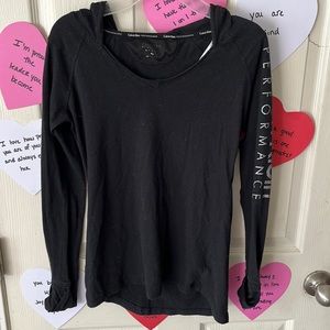 Calvin Klein Performance LS black hooded tshirt. Size xs